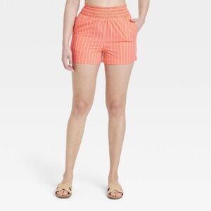 Women's High-Rise Pull-On Shorts
- A New Day Orange Striped XL